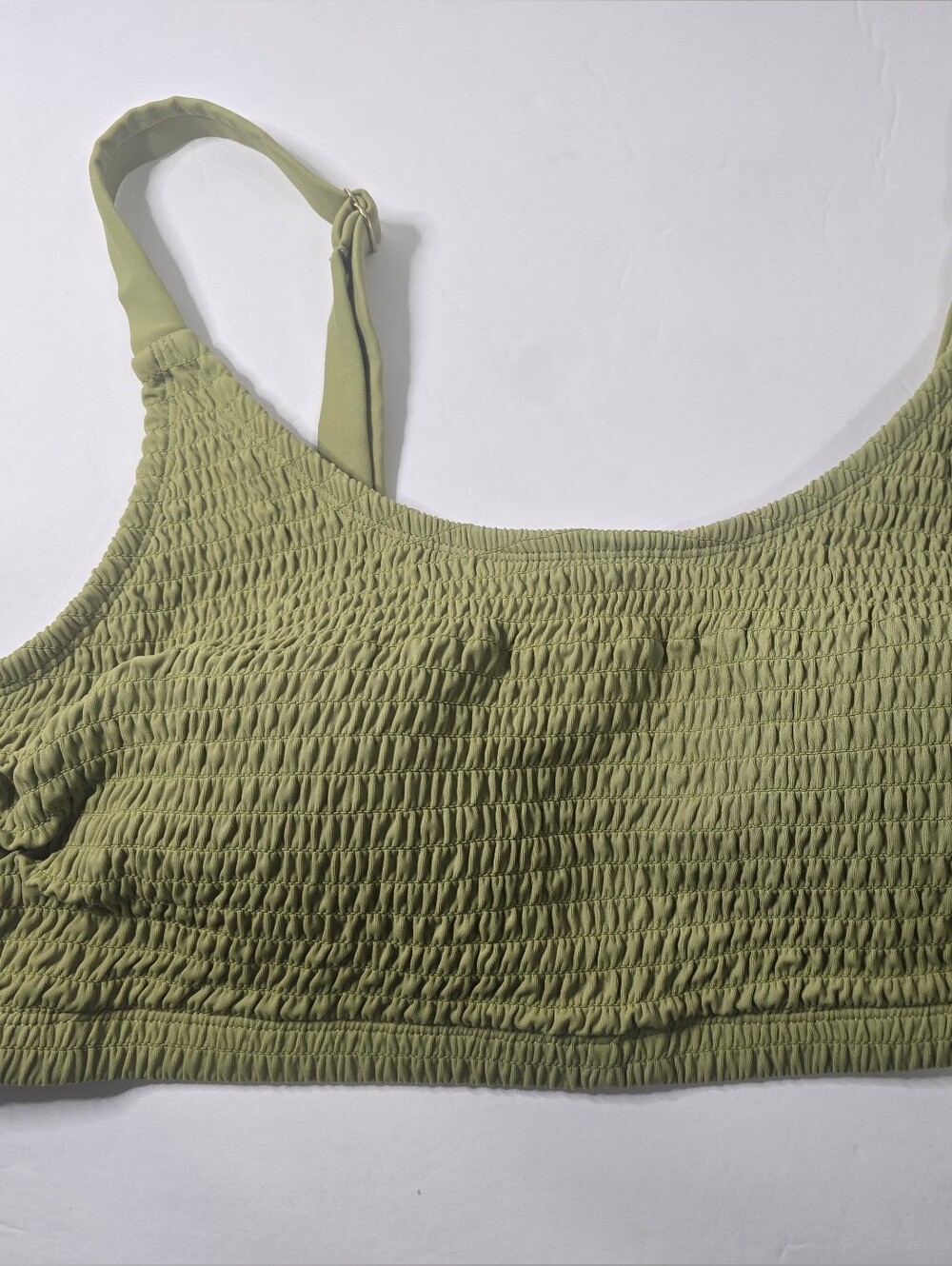 Xhilaration Olive Green Smocked Bralette